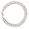 Серебряный браслет "Панцирь плоский облегчённый с алмазной огранкой" 0203S_Br, серебрение 999