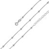 Серебряная цепь "Панцирь с алмазной огранкой 2 грани + шарики универсальный размер" 021163R_Ch, родирование