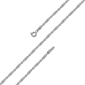 Серебряная цепь "Фантазийная из литых звеньев с алмазной огранкой 4 грани" 0304R_Ch, родирование