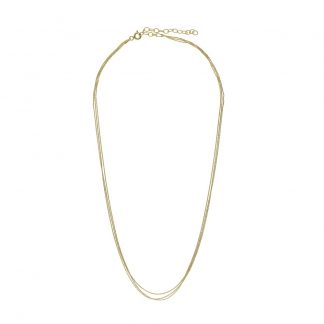 Серебряная цепь "Роло облегчённая 3 ряда 1 цвет" 073923Y_Ch, золочение лимонное