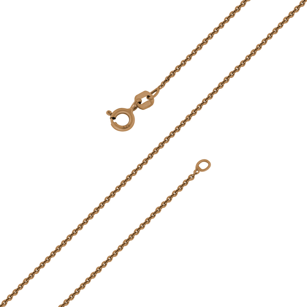 Серебряная цепь "Роло плоская с алмазной огранкой" 0742Z_Ch, золочение красное Серебряная цепь "Роло плоская с алмазной огранкой" 0742Z_Ch, золочение красное