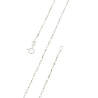 Серебряная цепь "Роло(бельцер) с алмазной огранкой" 076901R_Ch, родирование