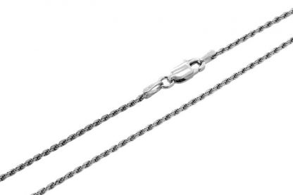 Серебряная цепь "Верёвка тройная с алмазной огранкой" 1301R_Ch, родирование