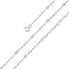 Серебряная цепь "Коробочка (венецианская) с шариками с алмазной насечкой 3 линии " 140060R_Ch, родирование
