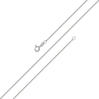 Серебряная цепь "Коробочка(венецианская) с алмазной огранкой 4 грани" 1404R_Ch, родирование