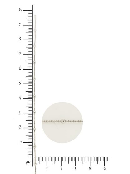 Серебряная цепь "Коробочка (венецианская) с алмазной огранкой с шариками 1+1" 140811R_Ch, родирование