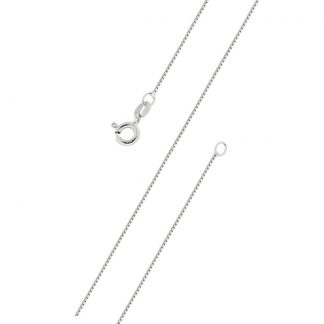 Серебряная цепь "Коробочка (венецианская) с алмазной огранкой 8 граней" 1408R_Ch, родирование