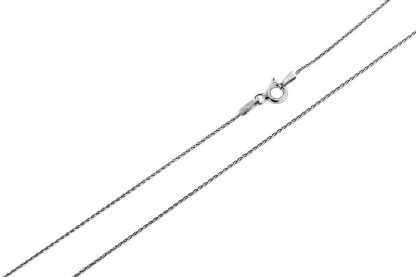 Серебряная цепь "Колос с алмазной огранкой 8 граней" 1708R_Ch, родирование