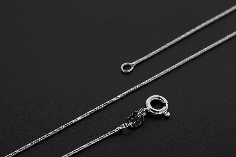 Серебряная цепь "Шнурок(снейк) с фантазийной алмазной огранкой" 1865R_Ch, родирование Серебряная цепь "Шнурок(снейк) с фантазийной алмазной огранкой" 1865R_Ch, родирование