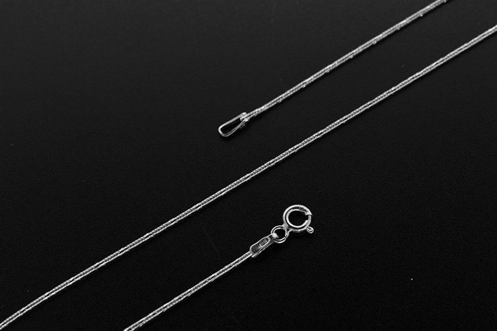 Серебряная цепь "Шнурок(снейк) с фантазийной алмазной огранкой" 1865R_Ch, родирование Серебряная цепь "Шнурок(снейк) с фантазийной алмазной огранкой" 1865R_Ch, родирование