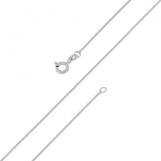 Серебряная цепь "Шнурок(снейк) с фантазийной алмазной огранкой" 1865R_Ch, родирование