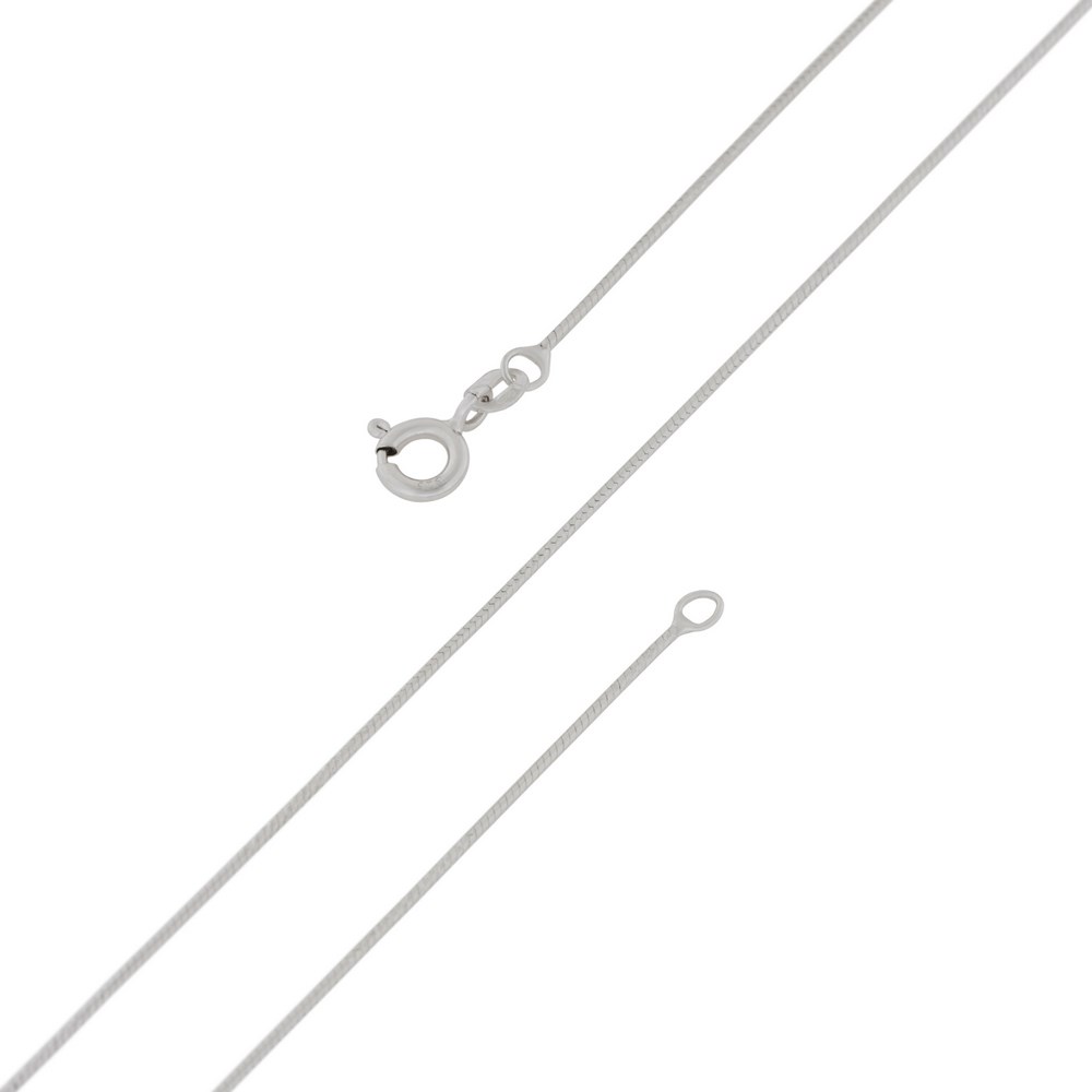 Серебряная цепь "Шнурок(снейк) с фантазийной алмазной огранкой" 1865R_Ch, родирование Серебряная цепь "Шнурок(снейк) с фантазийной алмазной огранкой" 1865R_Ch, родирование