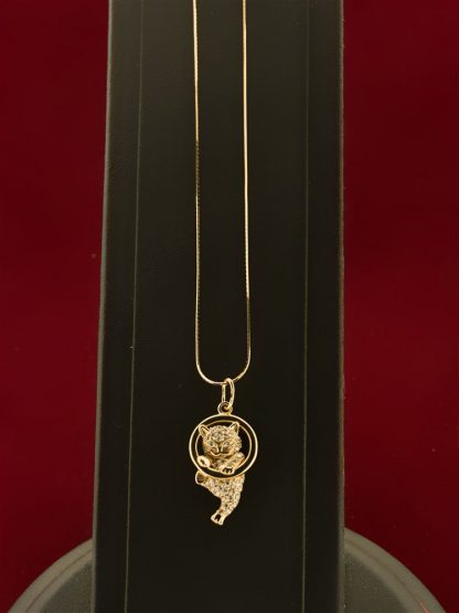 Серебряная цепь "Шнурок(снейк) облегчённый с алмазной огранкой" 1866Z_Ch, золочение красное