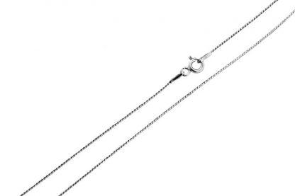Серебряная цепь "Шнурок(снейк) облегчённый с алмазной насечкой" 1870R_Ch, родирование