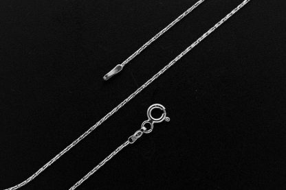 Серебряная цепь "Кардано облегчённая с алмазной насечкой" 2270R_Ch, родирование