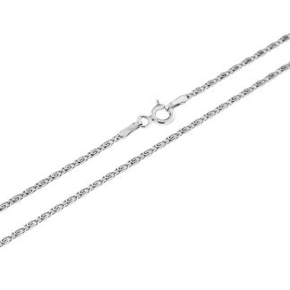 Серебряная цепь "Улитка с алмазной огранкой 2 грани" 2402R_Ch, родирование