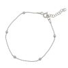 Серебряный браслет "Шарики(перлина) гладкие с шариками 1+1" 280011R_Br, родирование