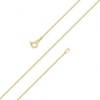 Серебряная цепь "Шарики(перлина) гладкие" 2800Y_Ch, золочение лимонное