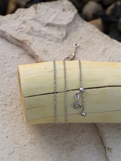 Серебряная цепь "Шарики(перлина) с алмазной огранкой слайдер" 280173R_Ch, родирование
