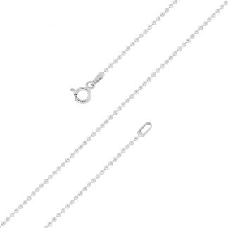 Серебряная цепь "Шарики(перлина) с алмазной огранкой" 2801S_Ch, серебрение 999