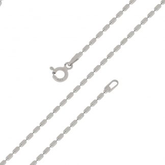 Серебряная цепь "Цилиндр с алмазной насечкой" 3830R_Ch, родирование