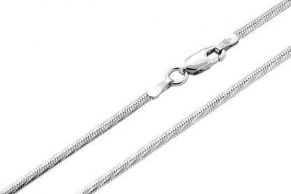 Серебряная цепь "Лента овальная с алмазной насечкой" 5257R_Ch, родирование