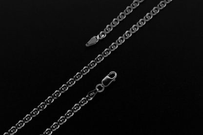 Серебряная цепь "Доллар с алмазной огранкой 6 граней" 6006R_Ch, родирование